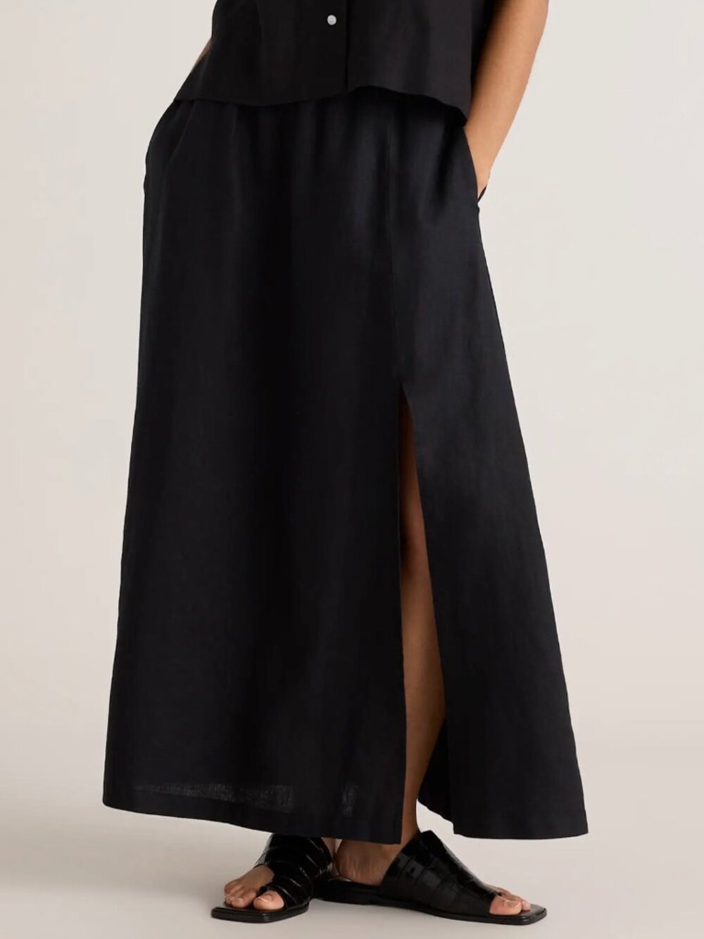 100% European Linen Maxi Skirt from Quince